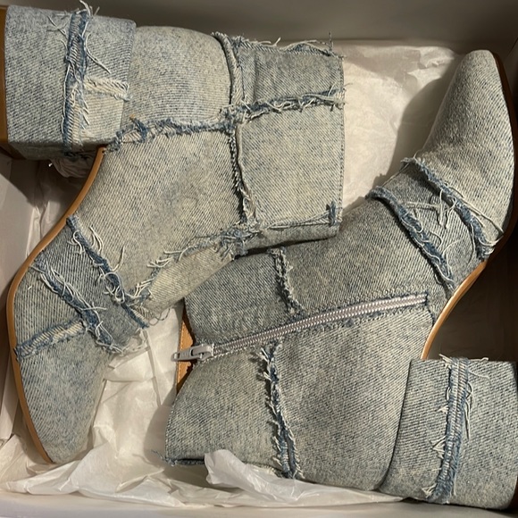 MM6 Denim Boots - Picture 1 of 4